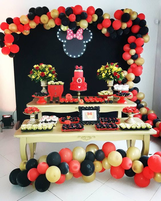 Fiesta de Minnie Mouse roja - Guía para su decoración
