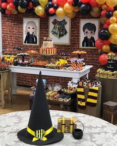 Centro de mesa para quinceañera de Harry Potter