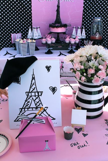 Decoración de fiesta de xv años inspirada en París