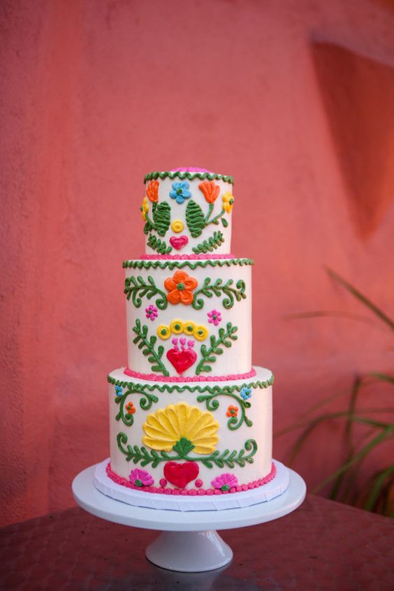 Pastel para xv años con temática mexicana