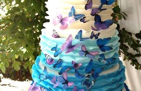 Pastel para xv años tema mariposas