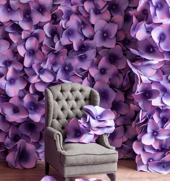 Backdrop en color violeta para quince años