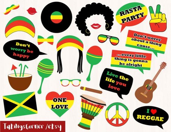 Props de temática reggae para fiesta de xv años