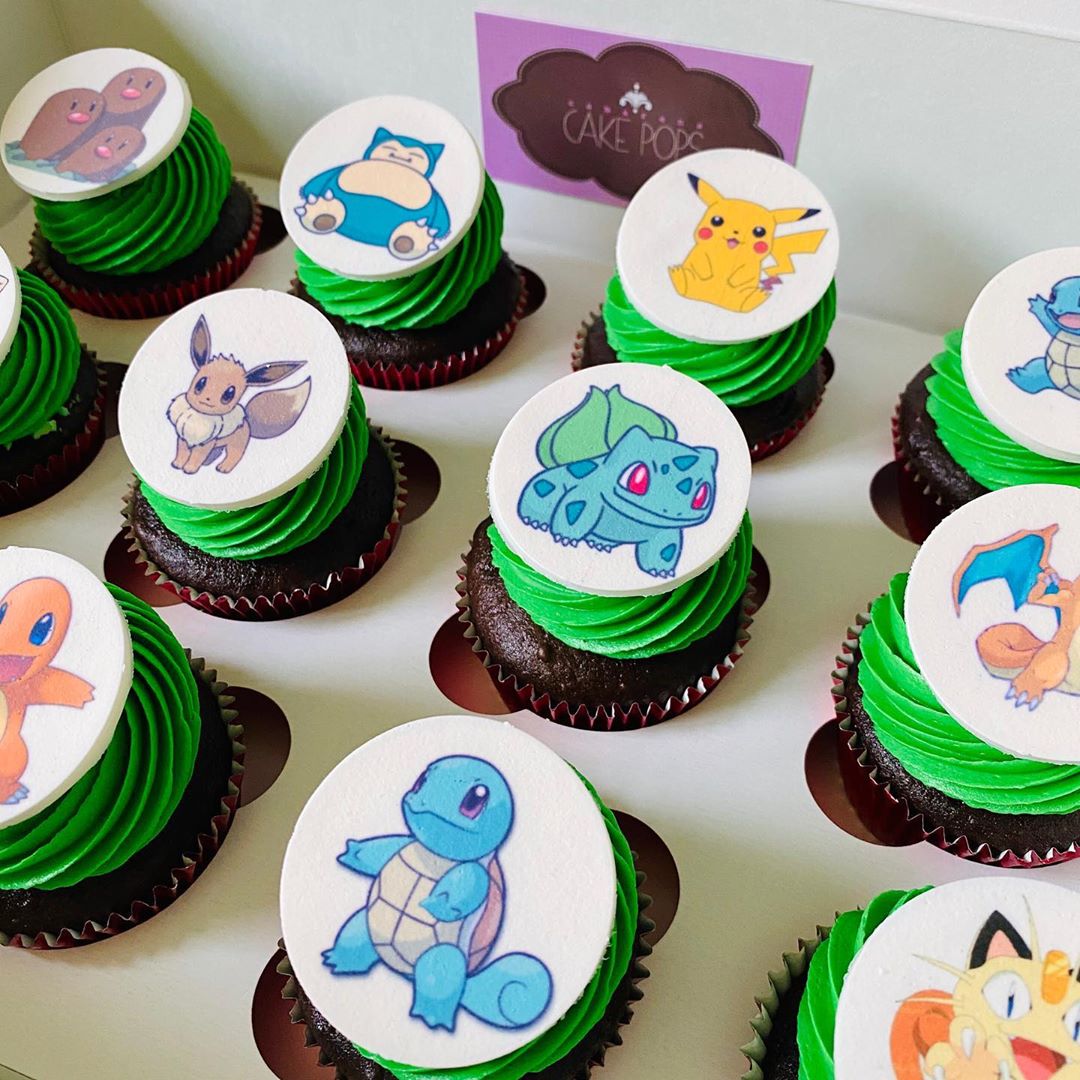 Cupcakes para postres de pokemon