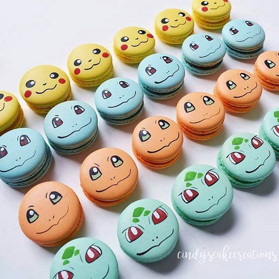 Macarons de pokemon para cumpleaños