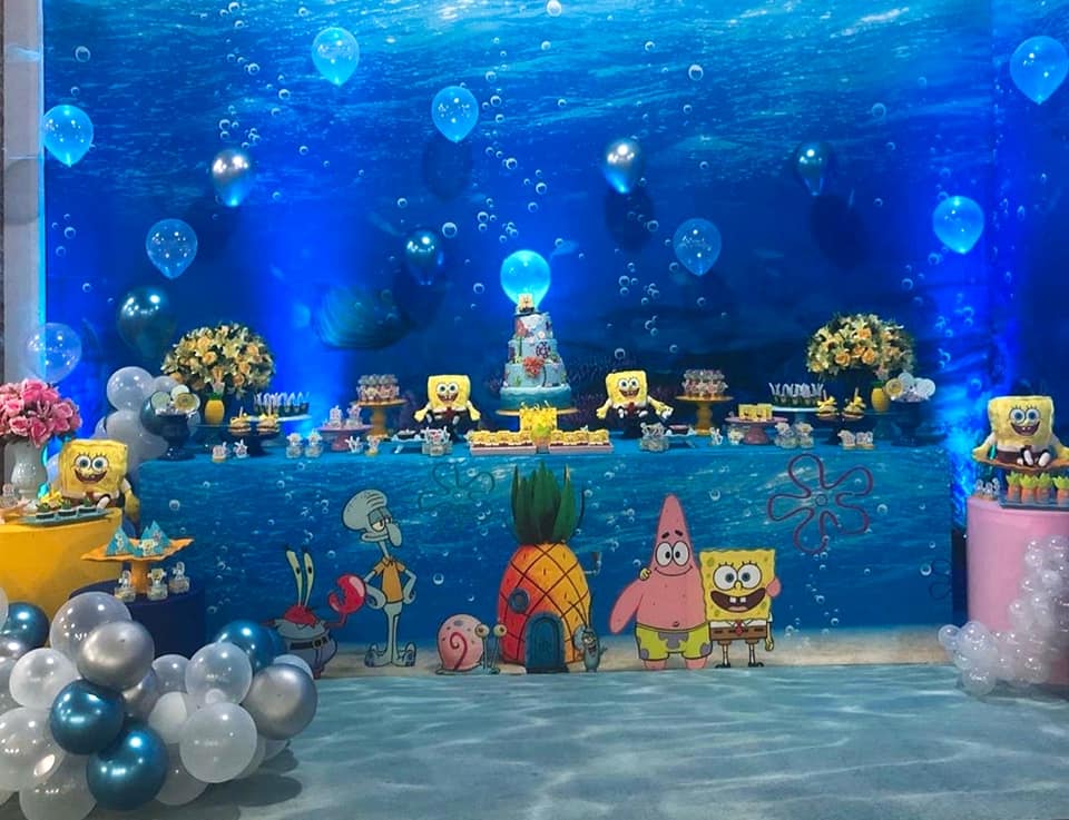 Background de agua para decoración de fiesta infantil