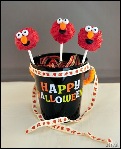 Cake pops con decoración de Elmo