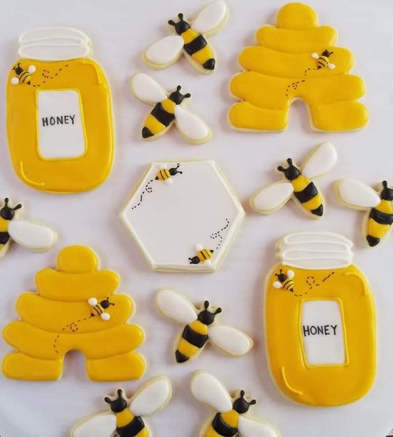 Cómo decorar galletas con glaseado y tema de abejas