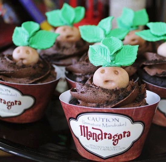 Cupcakes con temática de Harry Potter para fiesta