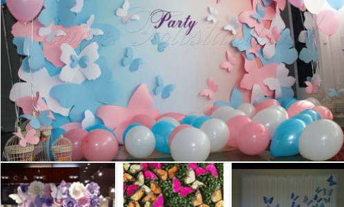 Hermosos backdrops para tus fiestas con temática de mariposa