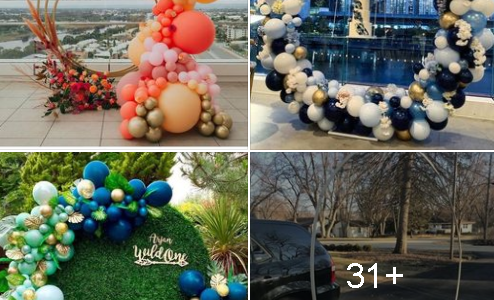Ideas hermosas de decoración de aros con globos