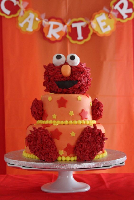 Pastel de Elmo para cumpleaños