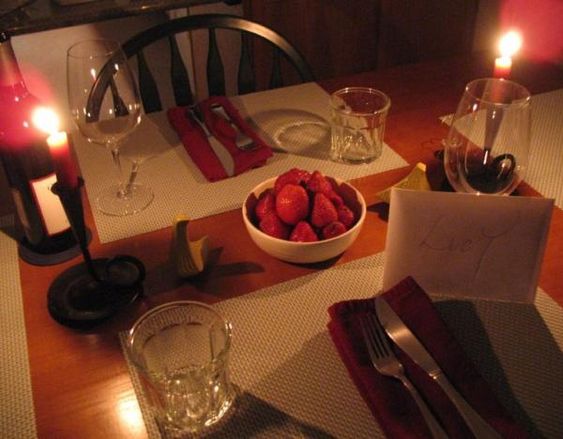Cena romántica en casa para San Valentín