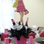 Centros de mesa para fiesta de Barbie
