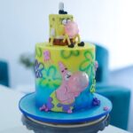 Diseños de pasteles para fiesta de bob esponja para niña