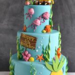 Diseños de pasteles para fiesta de bob esponja para niña