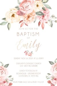 Invitaciones para bautizo de moda
