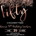 Invitaciones para una fiesta de cumpleaños 50