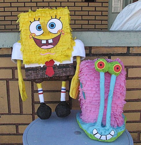 Piñatas de bob esponja para fiesta de niña
