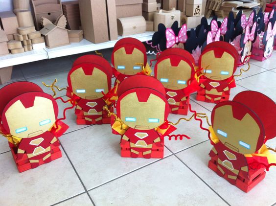 Centros de mesa para fiesta de Iron Man