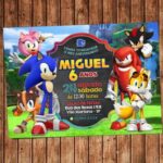 Diseños de invitaciones para fiesta temática de Sonic boom