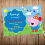 Invitaciones para fiesta de George Pig