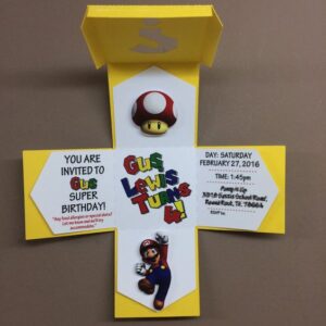 Invitaciones para fiesta de Mario Bros