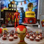 Mesas de postres para fiesta de Iron Man