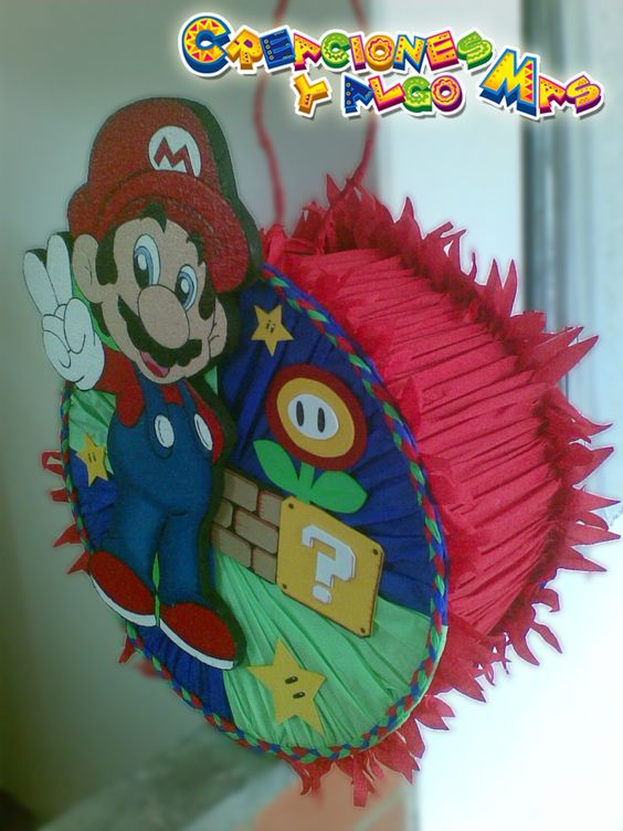 Piñatas para fiesta de Mario Bros