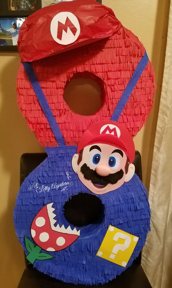 Piñatas para fiesta de Mario Bros
