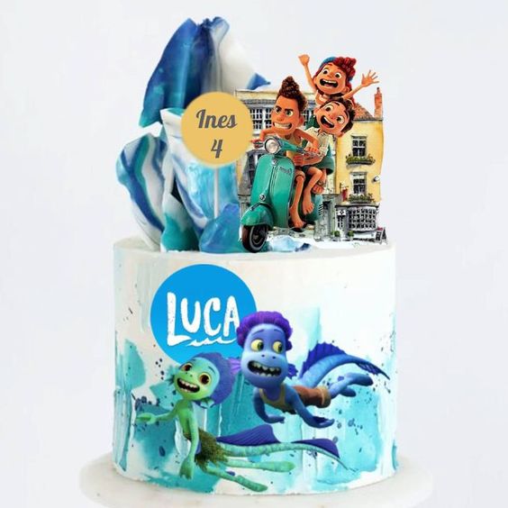 Diseño de pasteles de Luca Disney