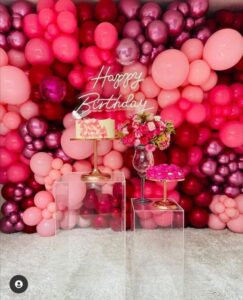 decoración rosa fucsia fiesta tematica 2
